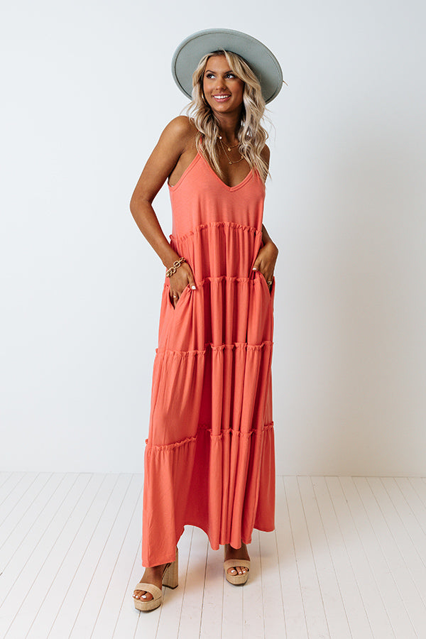 Saturday Strolling Maxi In Coral Image - 1
