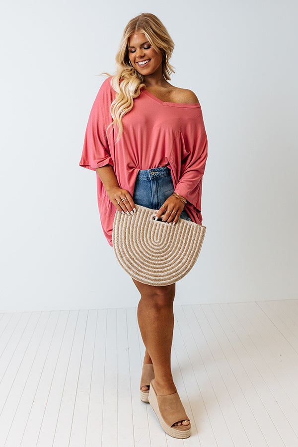 Savor The Sunshine Shift Tee In Rose Curves Image - 1