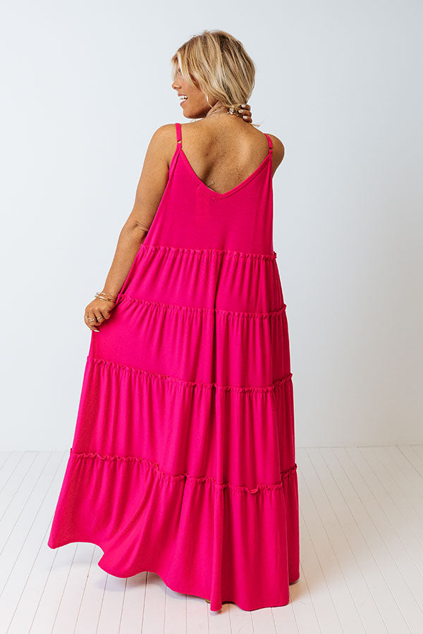 Saturday Strolling Maxi In Hot Pink Curves Image - 2