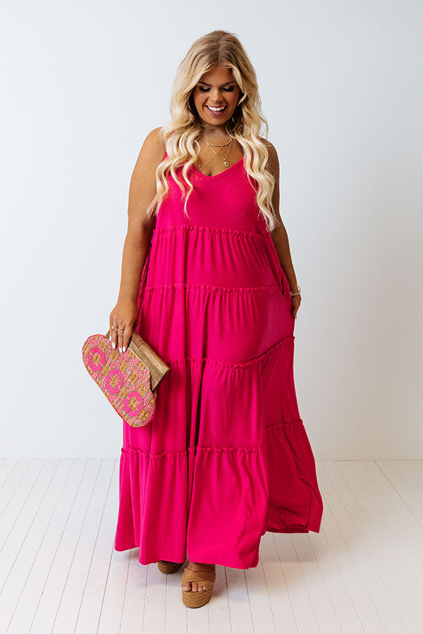 Saturday Strolling Maxi In Hot Pink Curves Image - 1