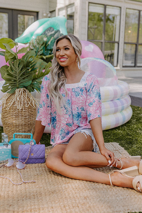 Quick To Smile Floral Shift Top Image - 1