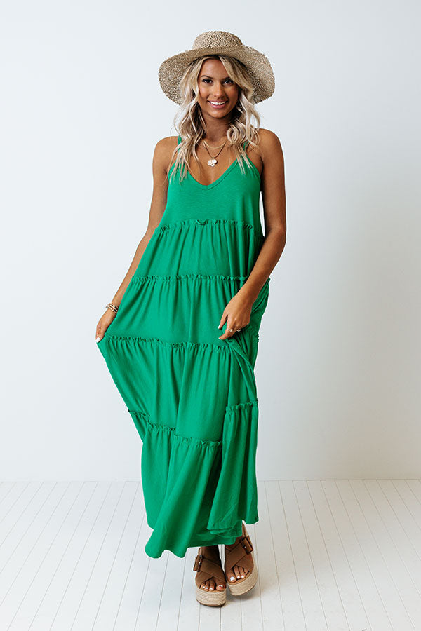 Saturday Strolling Maxi In Green Image - 1