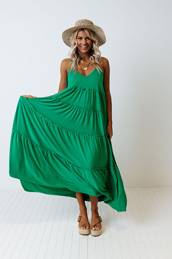 Saturday Strolling Maxi In Green Image - 2