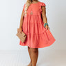 Sunshine Needed Shift Dress In Coral Curves Image - 1