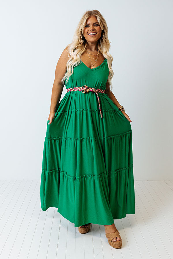 Saturday Strolling Maxi In Green Curves Image - 2