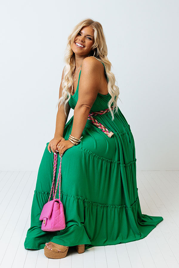 Saturday Strolling Maxi In Green Curves Image - 1