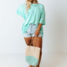 Fond Of Forever Shift Tee In Aqua Curves Image - 1