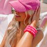Boating Day Terry Cloth Hat In Hot Pink Image - 1