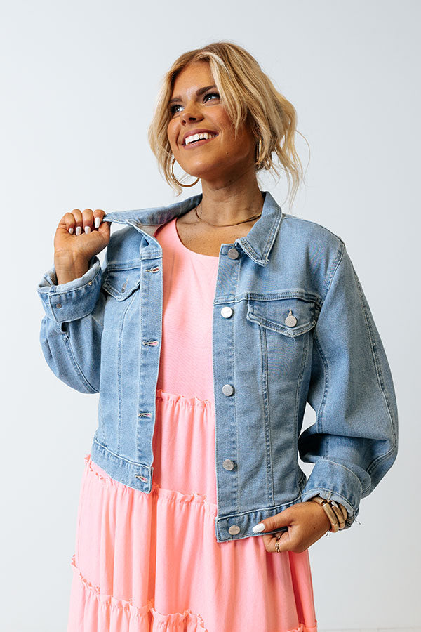 Risen Dallas Layover Denim Jacket Curves Image - 2