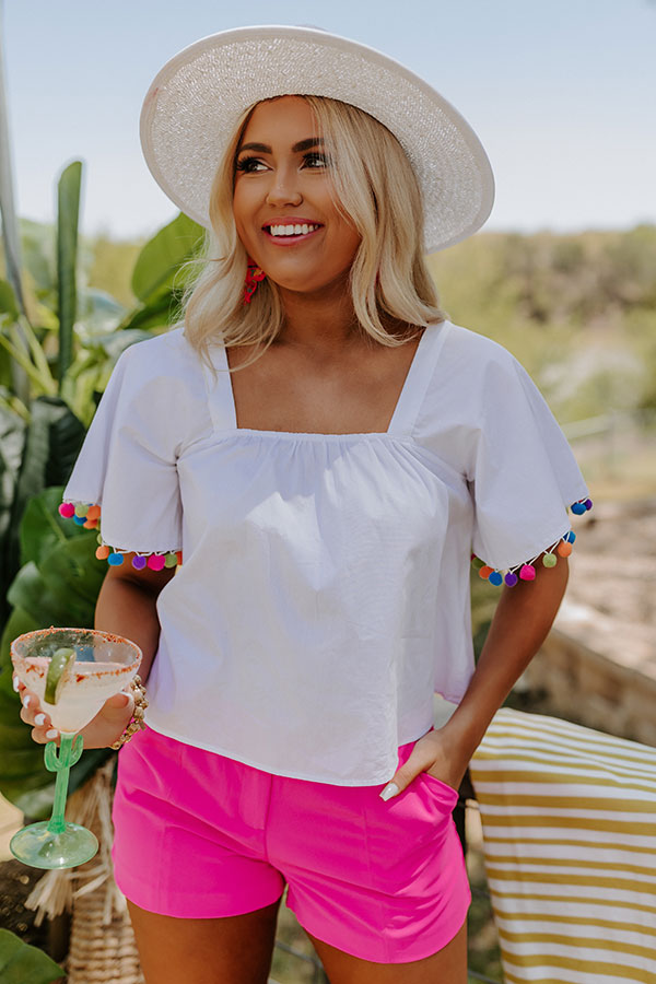 Aloha State Of Mind Pom Pom Shift Top Image - 5