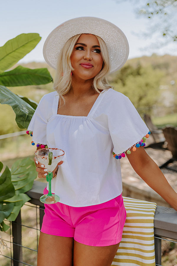 Aloha State Of Mind Pom Pom Shift Top Image - 1