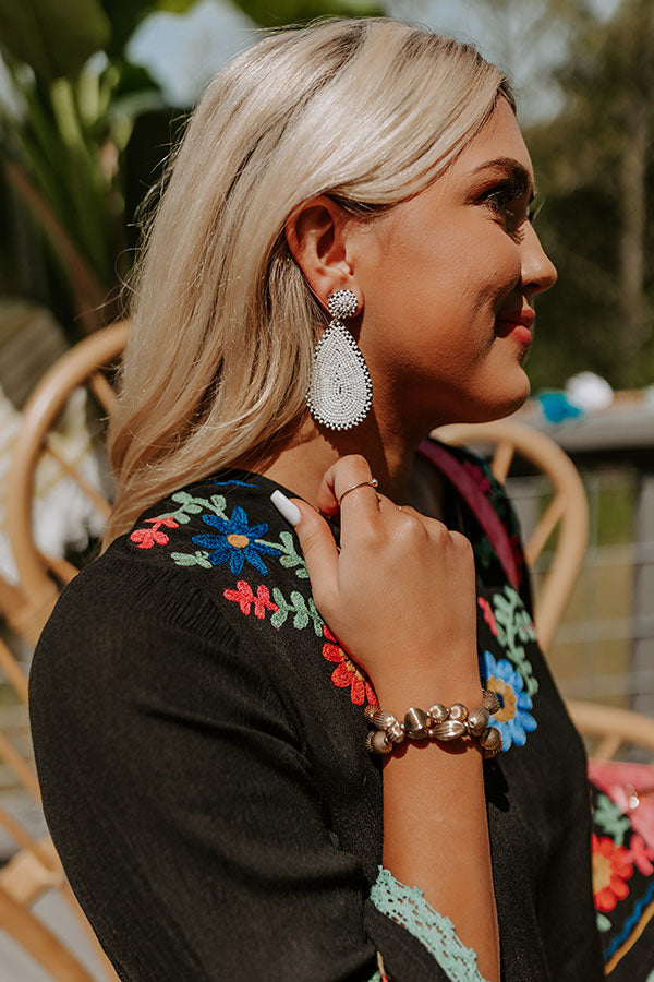 Sweetest Dream Beaded Earrings In Ivory Image - 1