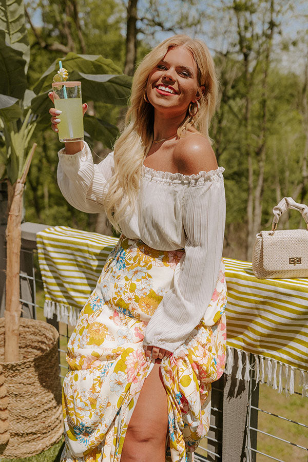 Sassy And Sweet Shift Top In Cream Curves