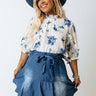Follow Your Happiness Floral Shift Top in Cream Curves Image - 1