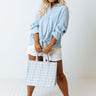 Waves Crashing Front Tie Top In Sky Blue Curves Image - 1