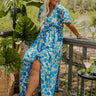Only Sunshine Floral Maxi in Royal Blue Curves Image - 1