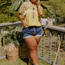 Cabana Bound Embroidered Top In Yellow Curves Image - 1