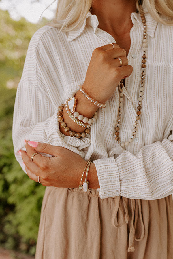Champagne Life Semi Precious Bracelet Set