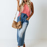 Chase A Dream High Waist Chambray Pants in Light Wash Image - 1