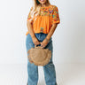 SanFran Sunshine Embroidered Top In Orange Curves Image - 1
