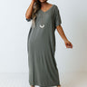 Dallas Layover T-Shirt Midi In Army Green Image - 1