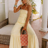 Darling Daze Smocked Jumpsuit In Light Champagne Image - 1