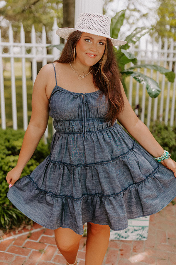 Simple Task Chambray Dress Curves Image - 1
