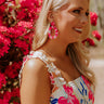 Believe The Dream Earrings In Hot Pink Image - 1