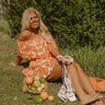 Seas The Moment Floral Romper In Orange Curves Image - 1