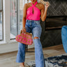 Snap A Photo Halter Top In Hot Pink Image - 1