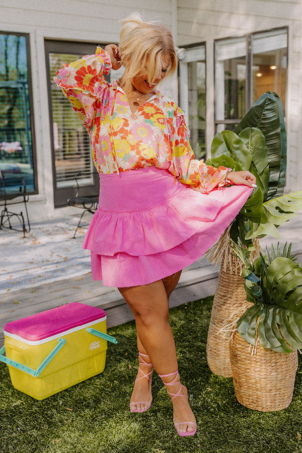 Exchanging Stories Skirt In Pink Curves Image - 1