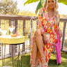 Seas The Moment Floral Maxi In Tangerine Image - 1