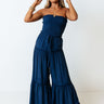 Darling Daze Smocked Jumpsuit In Navy Image - 1