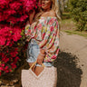 Gramercy Garden Off Shoulder Top In Peach Curves Image - 1