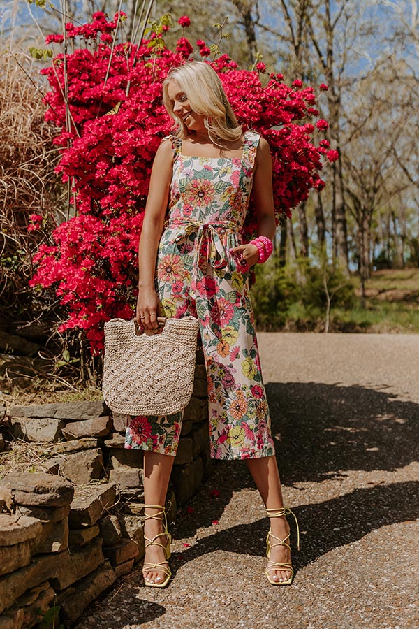 Gramercy Garden Jumpsuit In Peach Image - 5