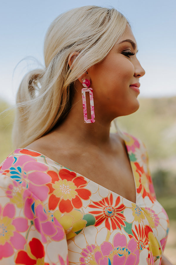 All The Buzz Earrings In Hot Pink Image - 1