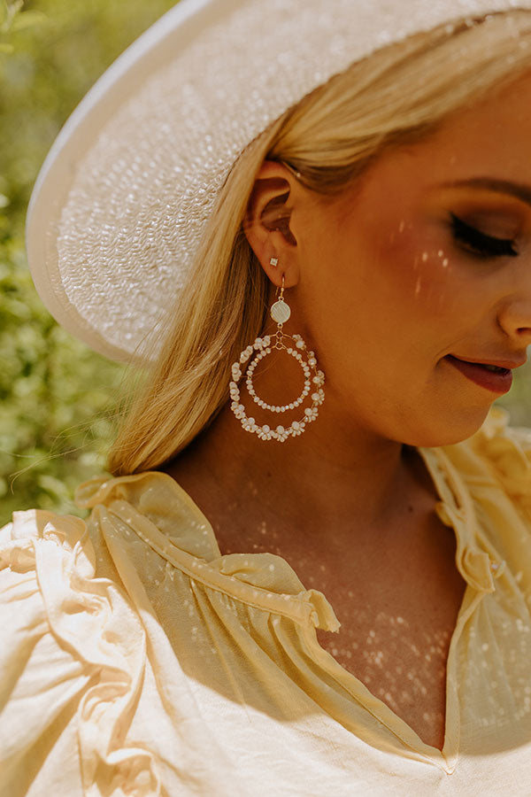 Sweet Darling Beaded Earrings In Ivory Image - 2