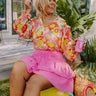 Sugary Sweet Floral Shift Top in Tangerine Curves Image - 1