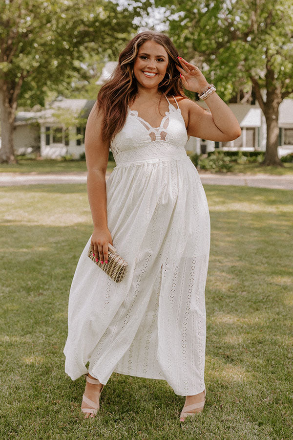 Sweetest Dream Eyelet Maxi In Cream Curves Image - 2