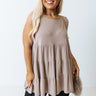 Calling Your Name Shift Top In Taupe Curves Image - 1