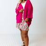 Trendy City Cardigan In Fuchsia Curves Image - 1