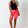 Daily Basis Biker Shorts In Neon Pink Image - 1