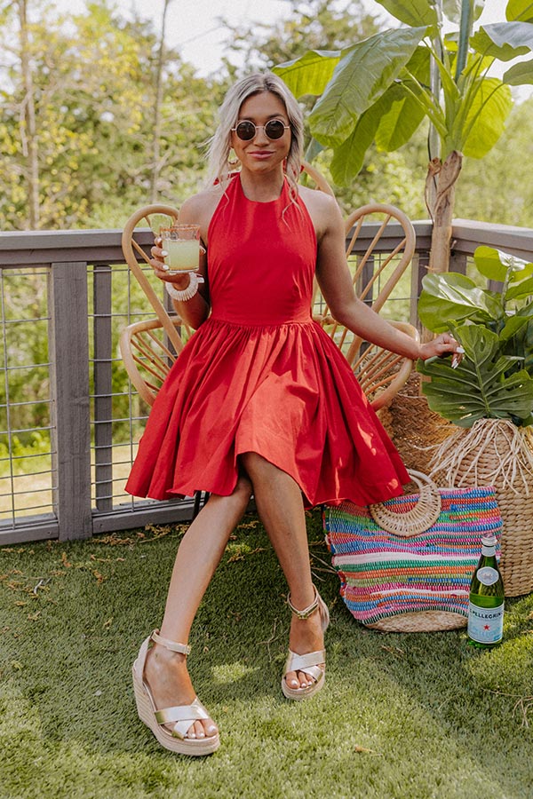 Bring The Prosecco Mini Dress in Red Image - 2