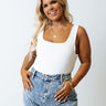 Staying Downtown Shift Top In Ivory Curves Image - 1