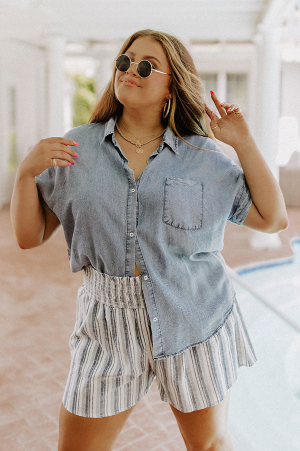 Crafted Experience Chambray Top Curves Image - 1