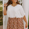 L.A. Lifestyle Shift Top In Cream Curves Image - 1