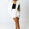 Staying In Capri High Waist Shorts In White Curves Image - 1