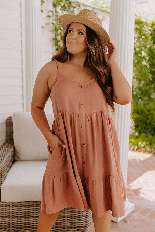 Wishing Tree Shift Dress In Rustic Rose Curves