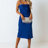 Paris Strolls Satin Midi In Royal Blue Image - 1