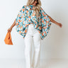 Pretty And Pleasant Satin Top In Aqua Image - 1